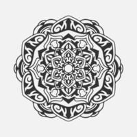 Circular Flower Mandala on White vector