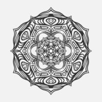 Circular Flower Mandala on White vector