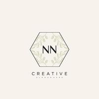 NN Initial Letter Flower Logo Template Vector premium vector art