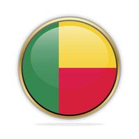 Button Flag Design Template Benin vector