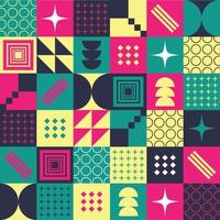 Abstract Geometric Neo Geo Pattern Design Template vector