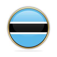 Button Flag Design Template Botswana vector