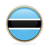 Button Flag Design Template Botswana vector