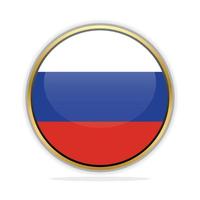 Button Flag Design Template Russia vector