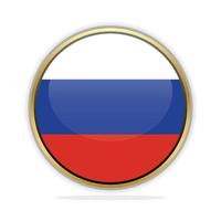 Button Flag Design Template Russia vector