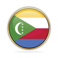 Button Flag Design Template Comoros vector