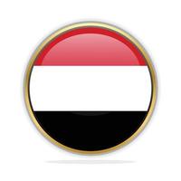 plantilla de diseño de bandera de botón yemen vector