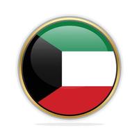 Button Flag Design Template Kuwait vector