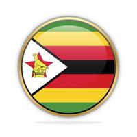 Button Flag Design Template Zimbabwe vector