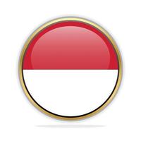 Button Flag Design Template Indonesia vector