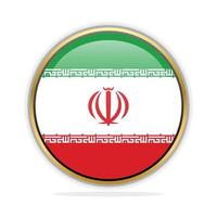 Button Flag Design Template Iran vector