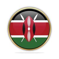 Button Flag Design Template Kenya vector