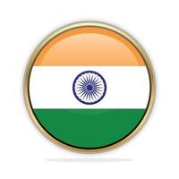 Button Flag Design Template India vector