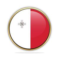 Button Flag Design Template Malta vector