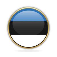 Button Flag Design Template Estonia vector