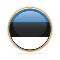 Button Flag Design Template Estonia vector