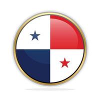 Button Flag Design Template Panama vector