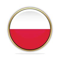 Button Flag Design Template Poland vector