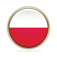 Button Flag Design Template Poland vector