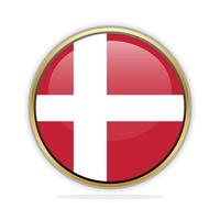 Button Flag Design Template Denmark vector