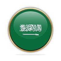 Button Flag Design Template Saudi Arabia vector