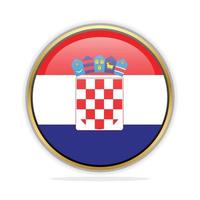 Button Flag Design Template Croatia vector