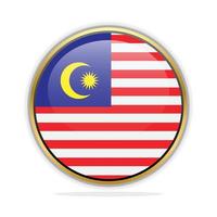 Button Flag Design Template Malaysia vector