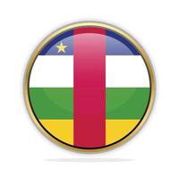 plantilla de diseño de bandera de botón república centroafricana vector
