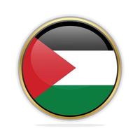 Button Flag Design Template Palestine vector