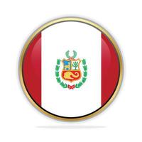 Button Flag Design Template Peru vector