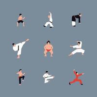 conjunto abstracto de personas en un dojo vector