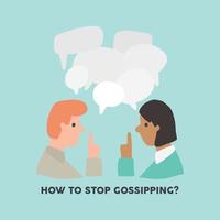 Two People Trying to Stop Gossips vector