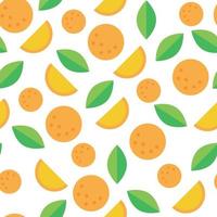 Flat Clementine Pattern vector