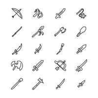 Doodled Weapons for RPGS vector