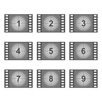 Silent Film Countdown vector