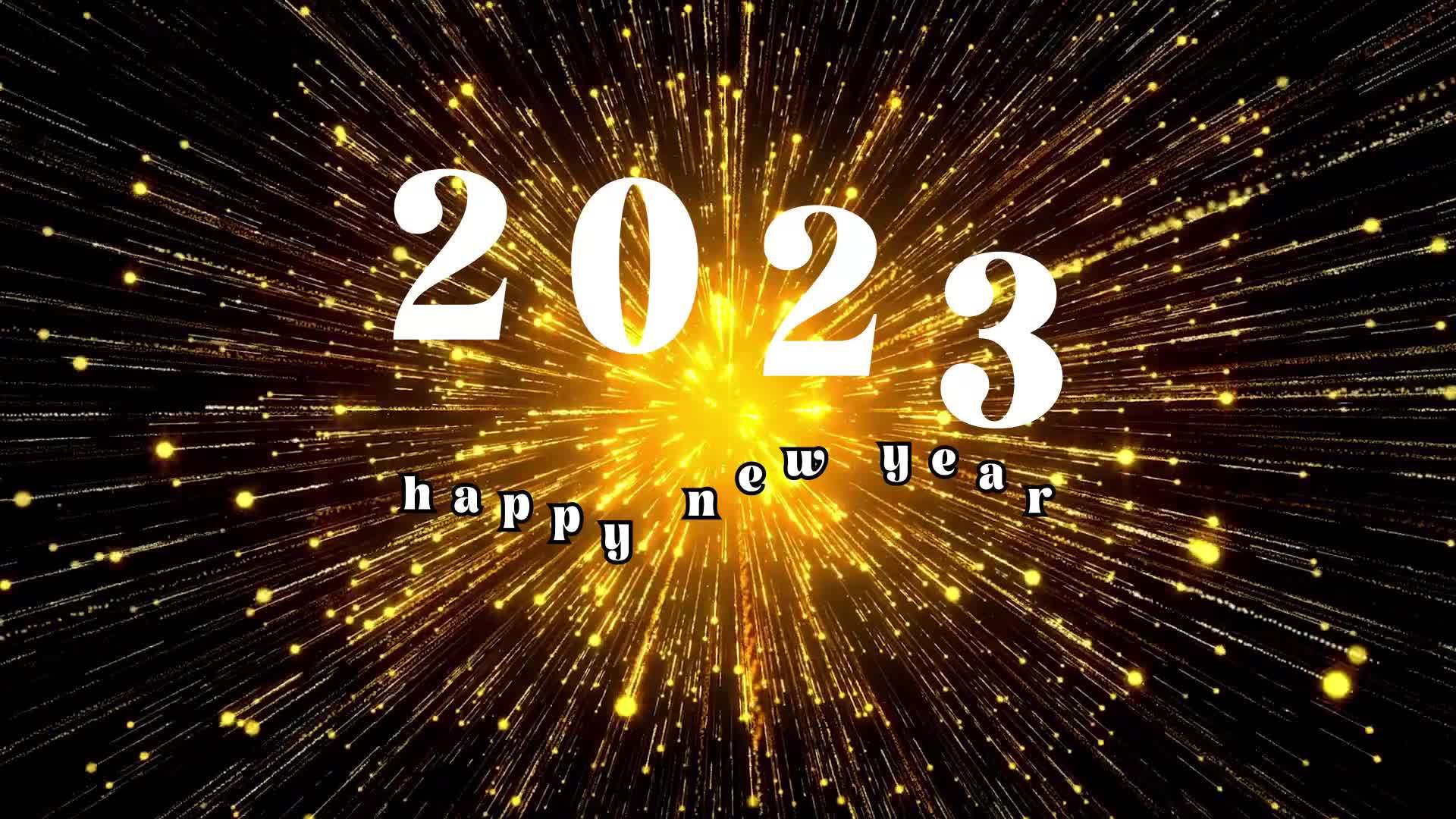 2023 happy new year animated text on fireworks background 13810933 Stock  Video at Vecteezy