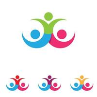 People team Community group logo, network and social icon vector