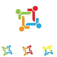 People team Community group logo, network and social icon vector