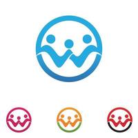 People team Community group logo, network and social icon vector