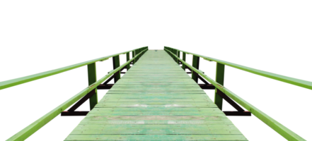 grön trä- bro på en genomskinlig bakgrund png