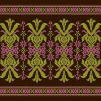 Set of Ethnic ornament pattern in different colors vector