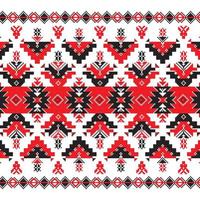 Set of Ethnic ornament pattern in red and black colors vector
