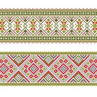 Set of Ethnic ornament pattern in different colors vector