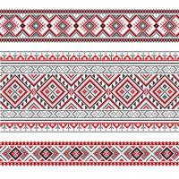 Set of Ethnic ornament pattern in different colors vector