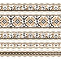 Set of Ethnic ornament pattern in different colors vector