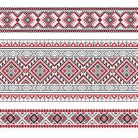 Set of Ethnic ornament pattern in polygonal style vector