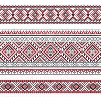 Set of Ethnic ornament pattern in polygonal style vector