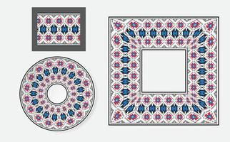 conjunto de pinceles de patrón de ornamento étnico vector