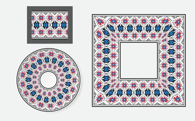 Set of Ethnic ornament pattern brushes