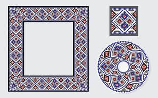 conjunto de pinceles de patrón de ornamento étnico vector